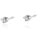 Kolczyki Bonore Elegant Cavarzerez białego złota próby 585 z diamentem 0,1 ct