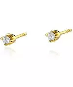 Kolczyki Bonore Elegant Castelvenereze złota próby 585 z diamentem 0,08 ct