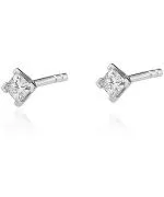 Kolczyki Bonore Elegant Campodoroz białego złota próby 585 z diamentem 0,15 ct