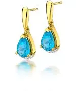 Kolczyki Bonore Elegant Aidomaggioreze złota próby 585 z topazem 1,4 ct