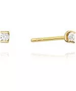 Kolczyki Bonore Elegant Montemilettoze złota próby 585 z diamentem 0,04 ct