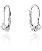 Kolczyki Bonore Elegant Villadosez białego złota próby 585 z diamentem 0,04 ct