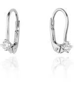 Kolczyki Bonore Elegant Basilianoz białego złota próby 585 z diamentem 0,07 ct