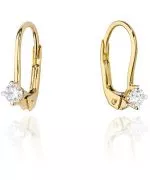 Kolczyki Bonore Elegant Casal Velinoze złota próby 585 z diamentem 0,08 ct