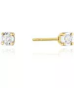 Kolczyki Bonore Elegant Santa Marinaze złota próby 585 z diamentem 0,08 ct