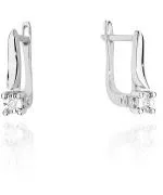 Kolczyki Bonore Elegant Trasaghisz białego złota próby 585 z diamentem 0,01 ct