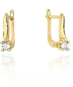 Kolczyki Bonore Elegant Grumo Appulaze złota próby 585 z diamentem 0,01 ct