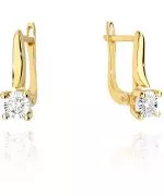 Kolczyki Bonore Elegant Castellanetaze złota próby 585 z diamentem 0,08 ct