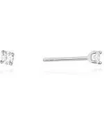 Kolczyki Bonore Elegant Monrupinoz białego złota próby 585 z diamentem 0,04 ct