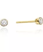 Kolczyki Bonore Elegant Roccaforzataze złota próby 585 z diamentem 0,1 ct