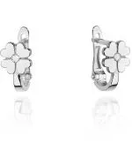 Kolczyki Bonore Blossom Pradamanoz białego złota próby 585 z diamentem 0,03 ct