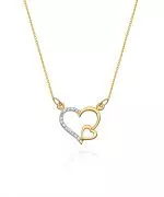 Łańcuszek Bonore 42 - 45 cm ze Złota próby 585 z diamentem 0,03 ct