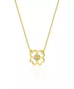 Łańcuszek Bonore 42 - 45 cm ze Złota próby 585 z diamentem 0,02 ct