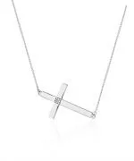 Łańcuszek Bonore 42 - 45 cm ze Złota próby 585 z diamentem 0,005 ct