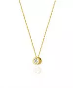 Łańcuszek Bonore 42 - 45 cm ze Złota próby 585 z diamentem 0,0145 ct