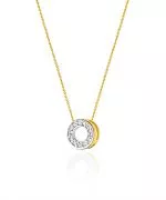 Łańcuszek Bonore 42 - 45 cm ze Złota próby 585 z diamentem 0,06 ct