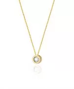 Łańcuszek Bonore 42 - 45 cm ze Złota próby 585 z diamentem 0,08 ct