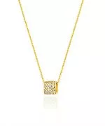 Łańcuszek Bonore 42 - 45 cm ze Złota próby 585 z diamentem 0,08 ct