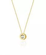 Łańcuszek Bonore 42 - 45 cm ze Złota próby 585 z diamentem 0,03 ct