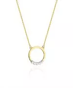 Łańcuszek Bonore 42 - 45 cm ze Złota próby 585 z diamentem 0,045 ct