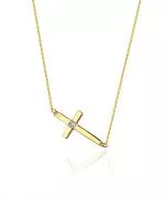 Łańcuszek Bonore 42 - 45 cm ze Złota próby 585 z diamentem 0,005 ct