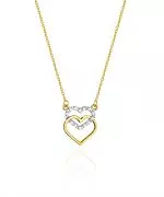 Łańcuszek Bonore 42 - 45 cm ze Złota próby 585 z diamentem 0,05 ct