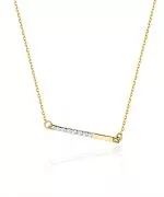 Łańcuszek Bonore 42 - 45 cm ze Złota próby 585 z diamentem 0,03 ct