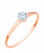 Pierścionek Bonore Elegant Fobelloz różowego złota próby 585 z diamentem 0,5 ct