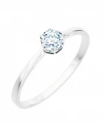 Pierścionek Bonore Elegant Norbelloz białego złota próby 585 z diamentem 0,4 ct