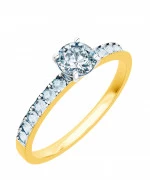 Pierścionek Bonore Crystal Costaraineraze złota próby 585 z diamentem 1 ct