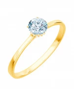 Pierścionek Bonore Elegant Trissinoze złota próby 585 z diamentem 0,7 ct