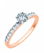 Pierścionek Bonore Crystal Demontez różowego złota próby 585 z diamentem 0,7 ct