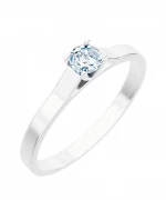 Pierścionek Bonore Elegant Gonnosnòz białego złota próby 585 z diamentem 0,4 ct