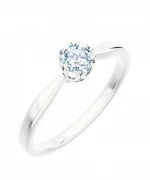 Pierścionek Bonore Elegant Aviglianaz białego złota próby 585 z diamentem 0,5 ct