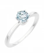 Pierścionek Bonore Elegant Montanaroz białego złota próby 585 z diamentem 1 ct