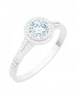 Pierścionek Bonore Crystal Pradlevesz białego złota próby 585 z diamentem 0,7 ct