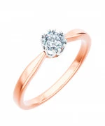 Pierścionek Bonore Elegant Buronzoz różowego złota próby 585 z diamentem 0,5 ct