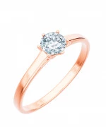 Pierścionek Bonore Elegant Barengoz różowego złota próby 585 z diamentem 0,7 ct