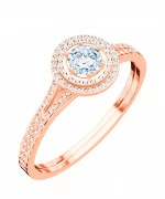 Pierścionek Bonore Crystal Felettoz różowego złota próby 585 z diamentem 0,4 ct