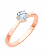 Pierścionek Bonore Elegant Canistroz różowego złota próby 585 z diamentem 1 ct