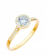Pierścionek Bonore Crystal Roccavignaleze złota próby 585 z diamentem 1 ct