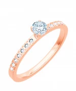 Pierścionek Bonore Crystal Miasinoz różowego złota próby 585 z diamentem 0,4 ct