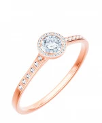 Pierścionek Bonore Crystal Trecatez różowego złota próby 585 z diamentem 0,4 ct