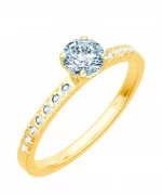 Pierścionek Bonore Crystal Schiavonze złota próby 585 z diamentem 0,7 ct