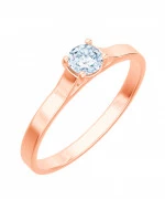 Pierścionek Bonore Elegant Greggioz różowego złota próby 585 z diamentem 0,5 ct