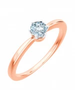 Pierścionek Bonore Elegant Pinascaz różowego złota próby 585 z diamentem 0,4 ct