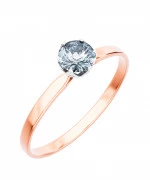 Pierścionek Bonore Elegant Brittoliz różowego złota próby 585 z diamentem 1 ct