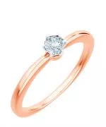 Pierścionek Bonore Elegant Cinzanoz różowego złota próby 585 z diamentem 0,5 ct