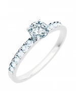Pierścionek Bonore Crystal Marsagliaz białego złota próby 585 z diamentem 1 ct