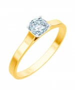 Pierścionek Bonore Elegant Grezzanaze złota próby 585 z diamentem 0,7 ct